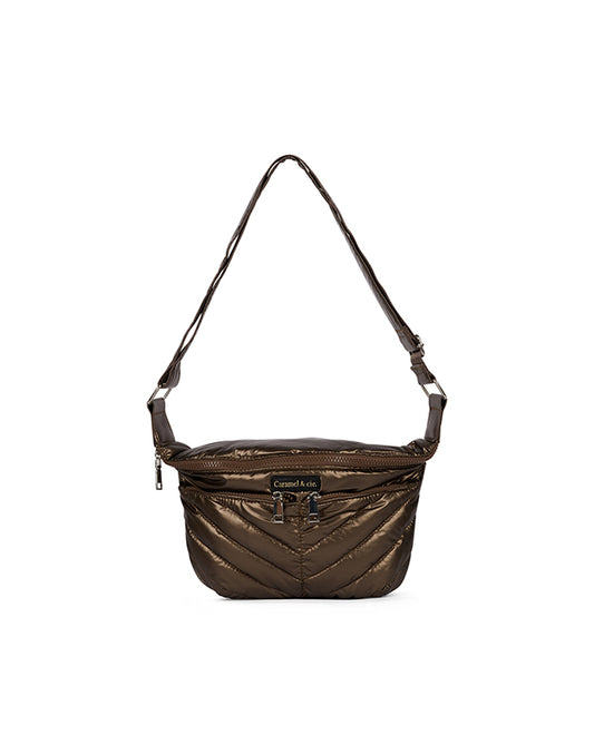 Sac Bandoulière Zippé Marron