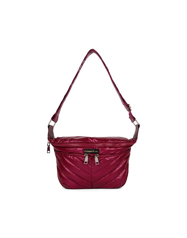 Sac bandoulière zippé - Grenat