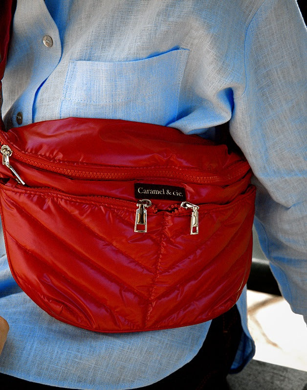 Sac Bandoulière Zippé Garnet