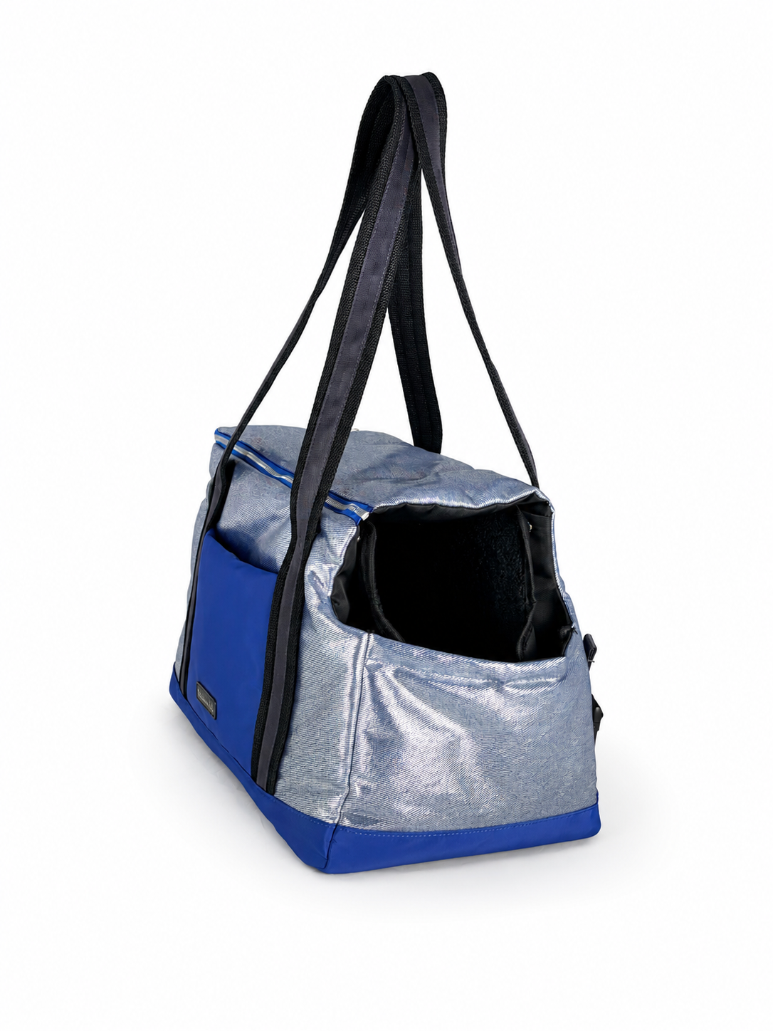 Sac de transport Metallic Gray Blue Pet City Bag pour chien