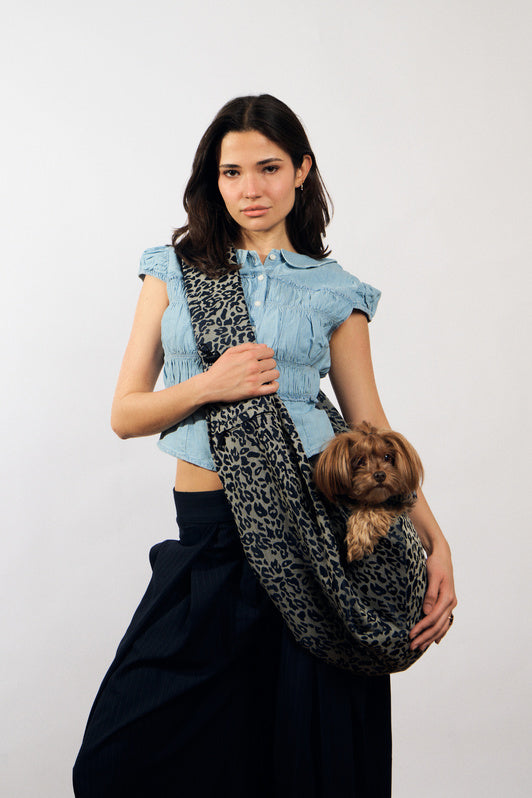 Sac de transport pour chiens et chats – Léopard gris