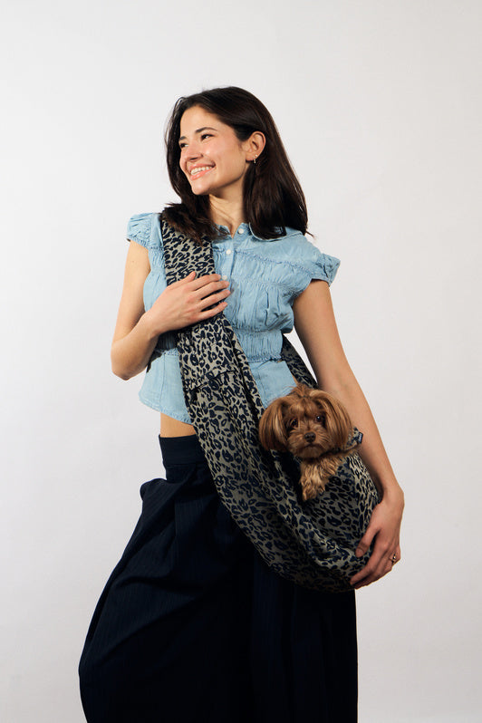 Sac de transport pour chiens et chats – Léopard gris