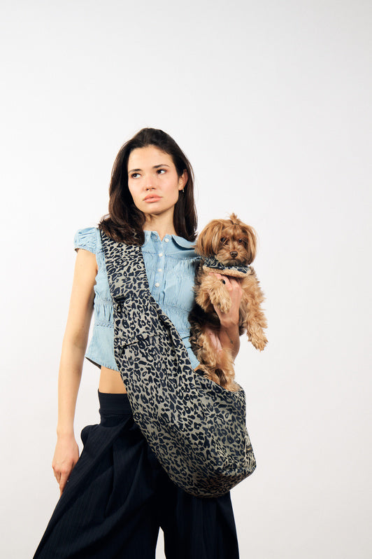 Sac de transport pour chiens et chats – Léopard gris