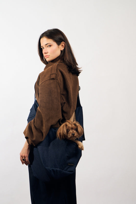 Sac de transport pour chiens et chats – Denim bleu