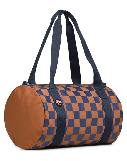 Sac Polochon Square ocre et marine