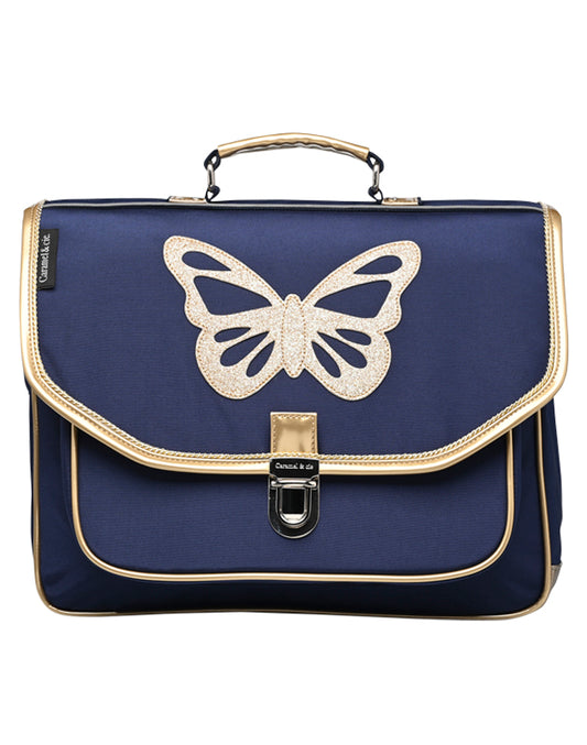 Cartable Moyen Papillon Bleu Caramel & cie