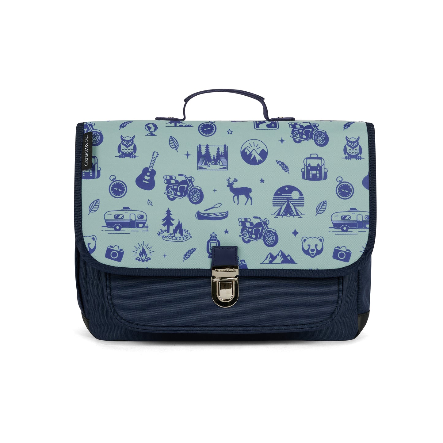Cartable moyen Wild Trip Bleu