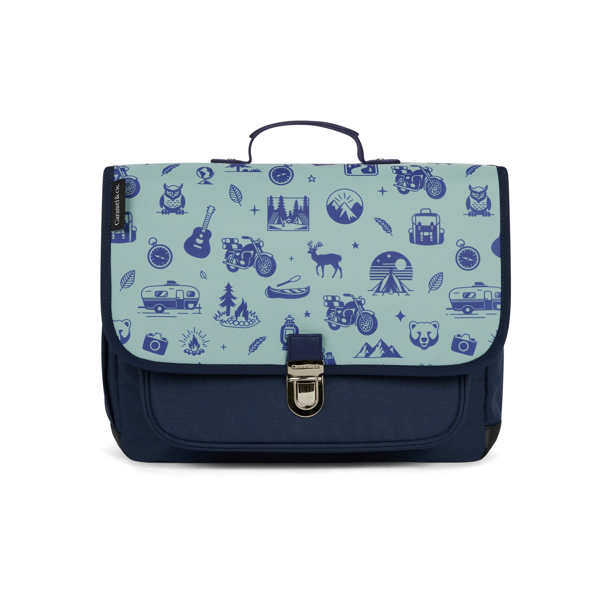 Cartable moyen Wild Trip Bleu