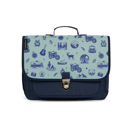 Cartable moyen Wild Trip Bleu
