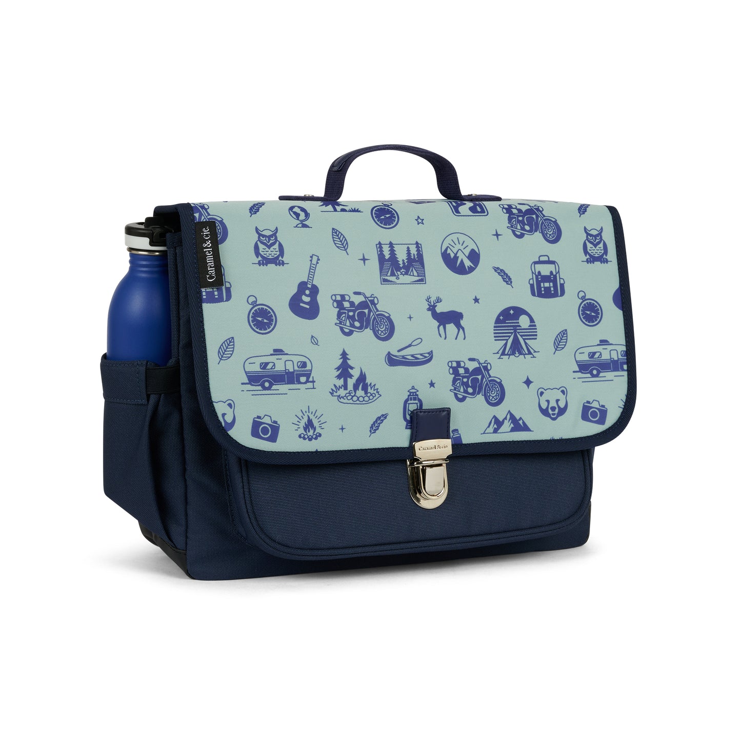 Cartable moyen Wild Trip Bleu