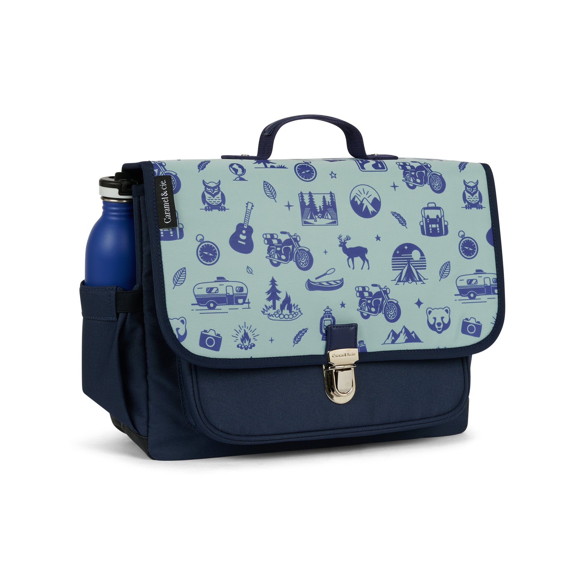 Cartable moyen Wild Trip Bleu