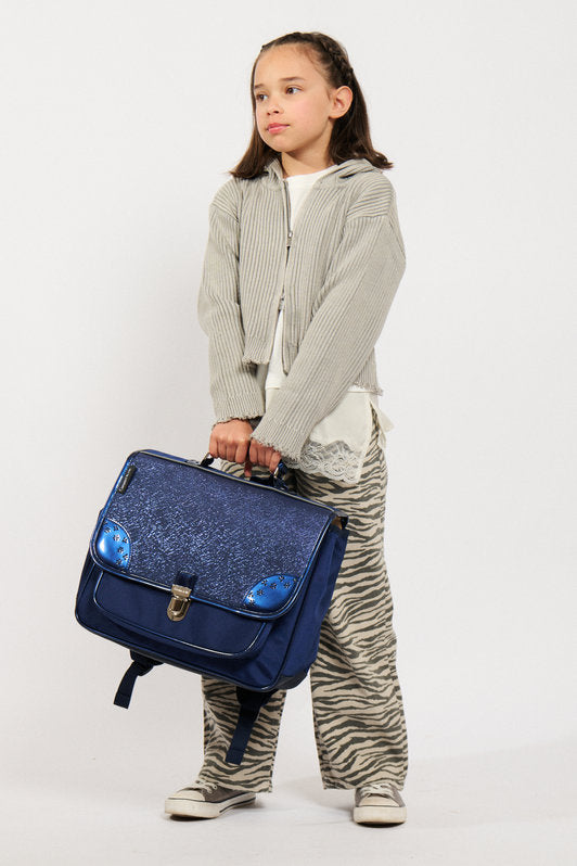 Cartable Navy Oxford Bleu – Élégant et Intemporel Caramel & cie