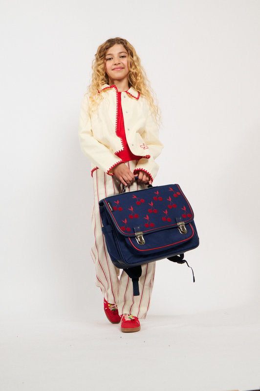 Cartable Velvet Cherries 38 cm – Classique et Fonctionnel Caramel & cie