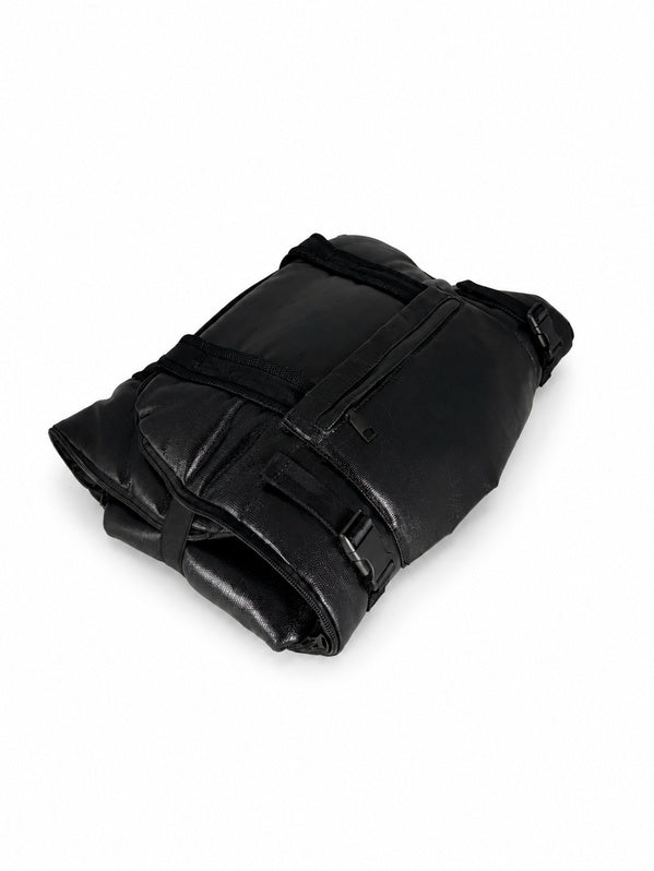 Pet Home Bag noir métallisé replié à plat pour faciliter son rangement