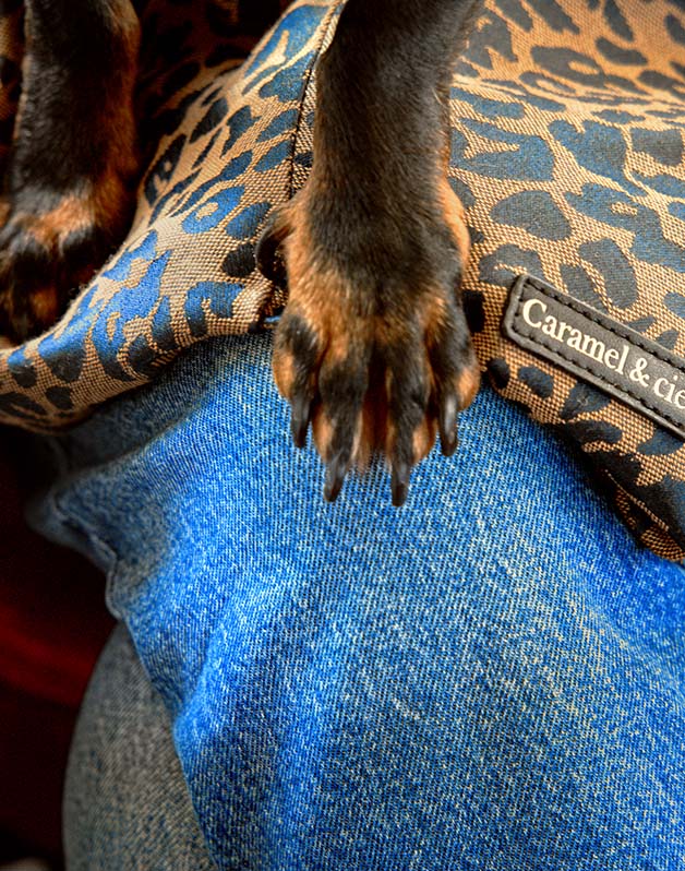 Sac de promenade pour animaux Camel Leopard