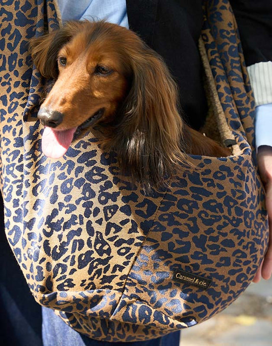 Sac de promenade pour animaux Camel Leopard