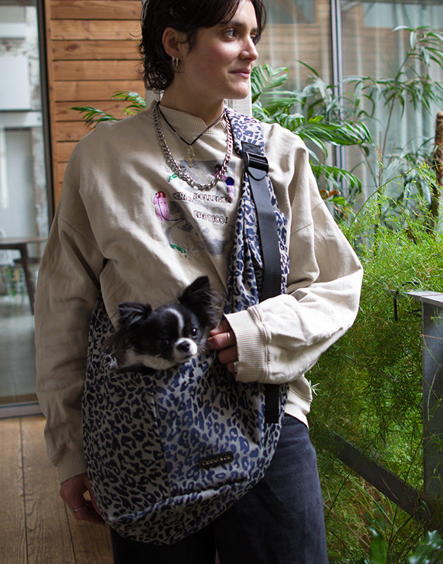 Sac de transport pour chiens et chats – Léopard gris