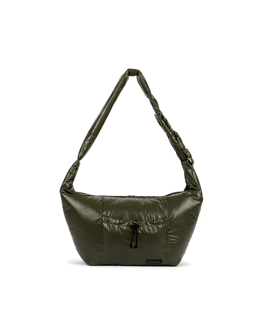 Grand sac besace bandoulière bronze green