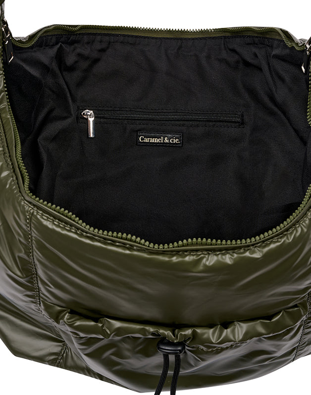 Grand sac besace bandoulière marron