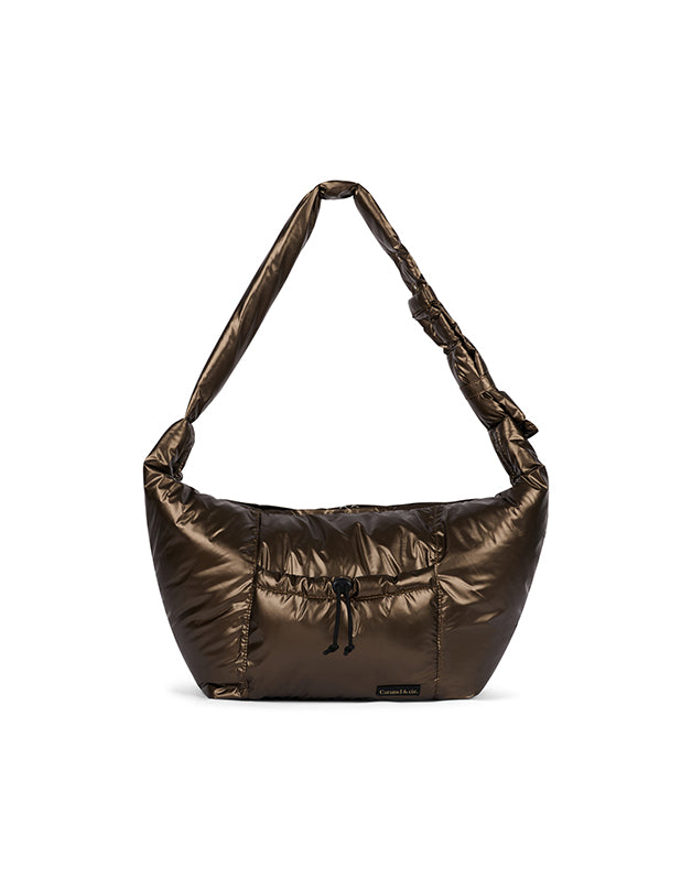Grand sac besace bandoulière marron