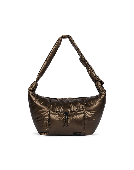 Grand sac besace bandoulière marron
