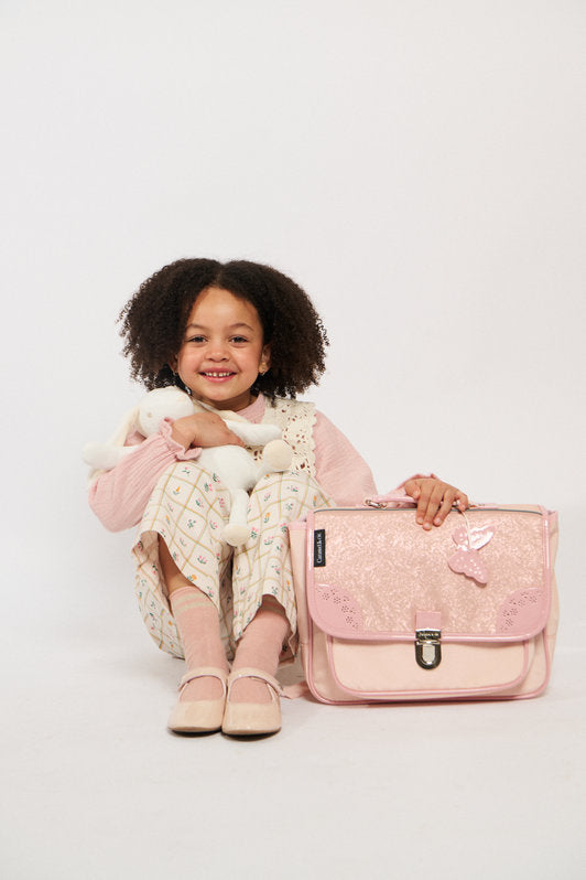 Cartable Pearl Blush Oxford Rose 32cm – Élégant et Raffiné Caramel & cie