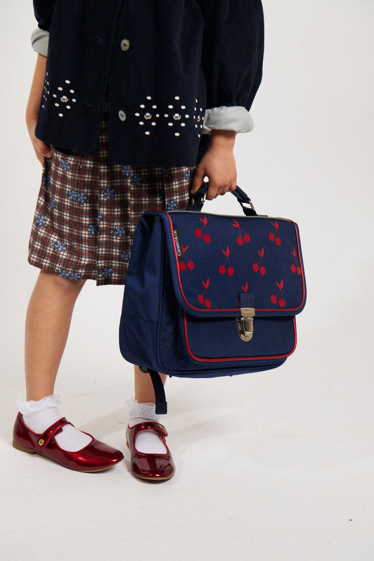 Cartable Velvet Cherries 32cm – Classique et Iconique Caramel & cie